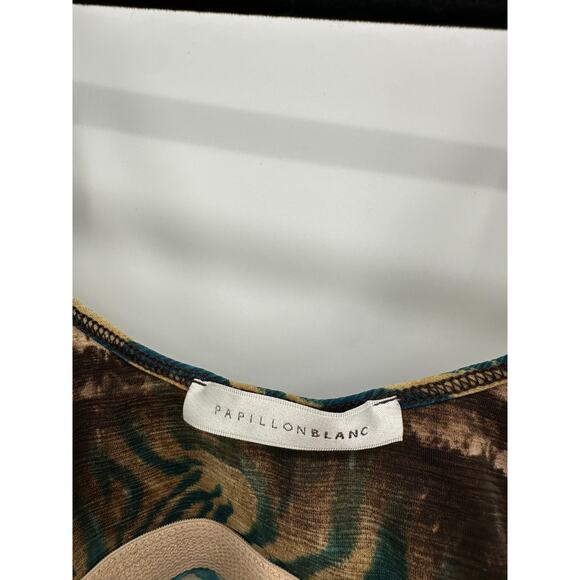 Papillon Blanc Womens Camisole Y2K Tank Size S Zebra Dark Fairy Grunge Boho - Picture 6 of 7